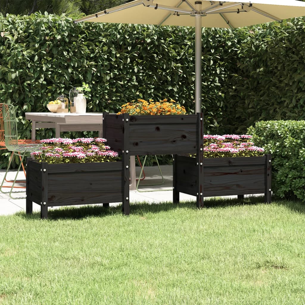Jardinieră, 178,5X44X75 Cm, Lemn Masiv De Pin