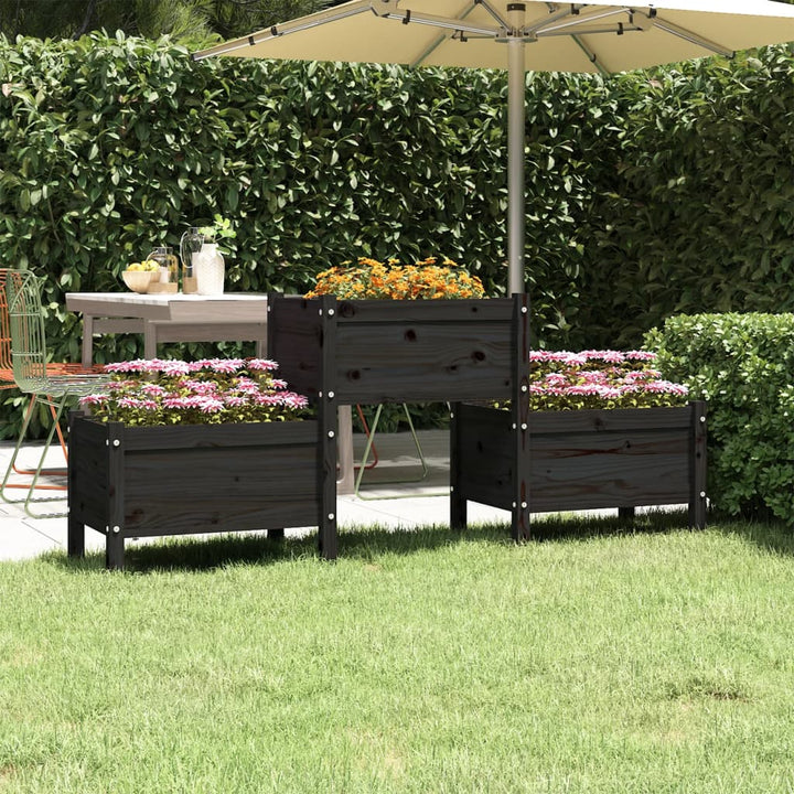 Jardinieră, 178,5X44X75 Cm, Lemn Masiv De Pin