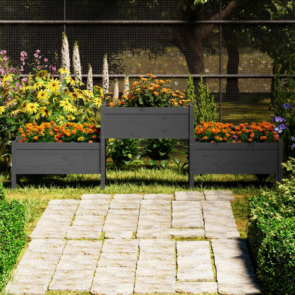 Jardinieră, 178,5X44X75 Cm, Lemn Masiv De Pin