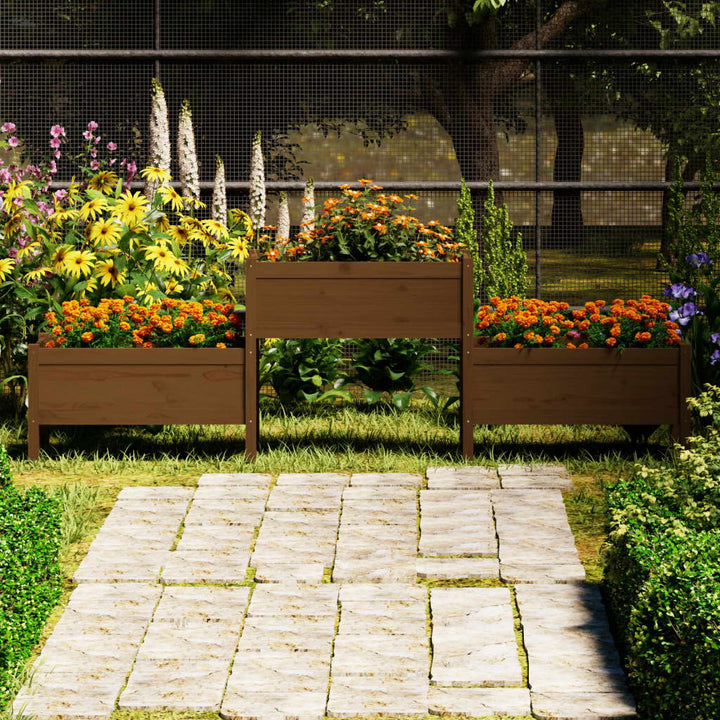 Jardinieră, 178,5X44X75 Cm, Lemn Masiv De Pin