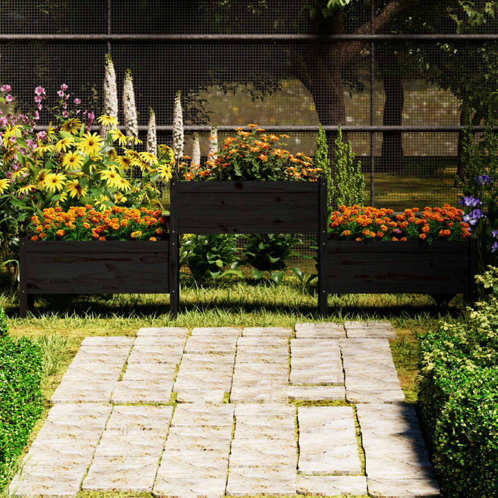 Jardinieră, 178,5X44X75 Cm, Lemn Masiv De Pin