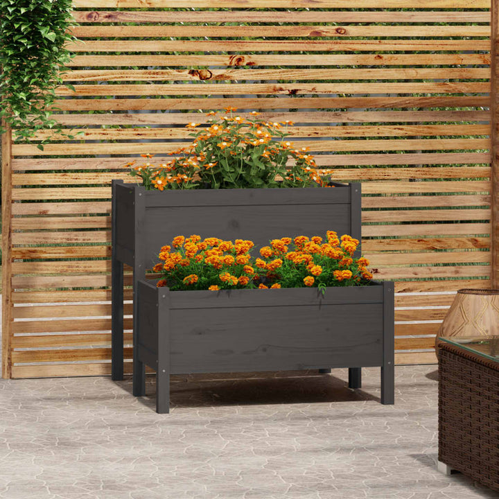Jardinieră, , 84,5X84X75 Cm, Lemn Masiv De Pin