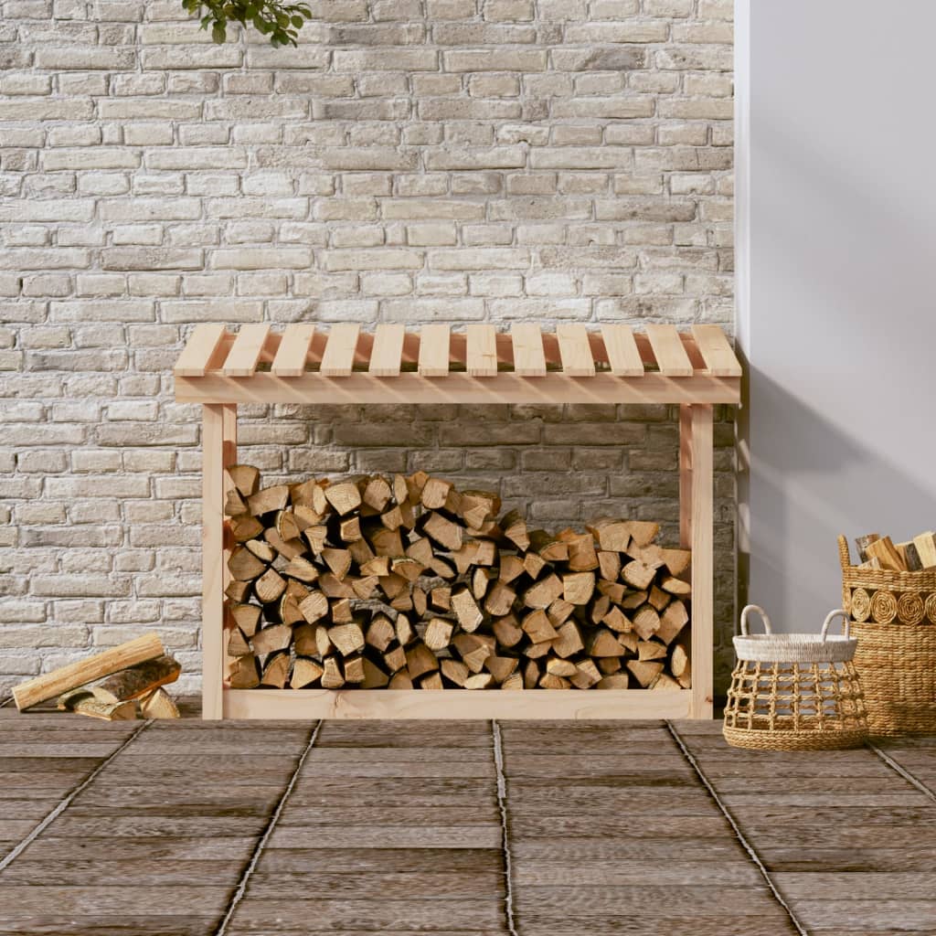 Rastel Pentru Lemne De Foc, 108X64,5X78 Cm, Lemn Masiv Pin