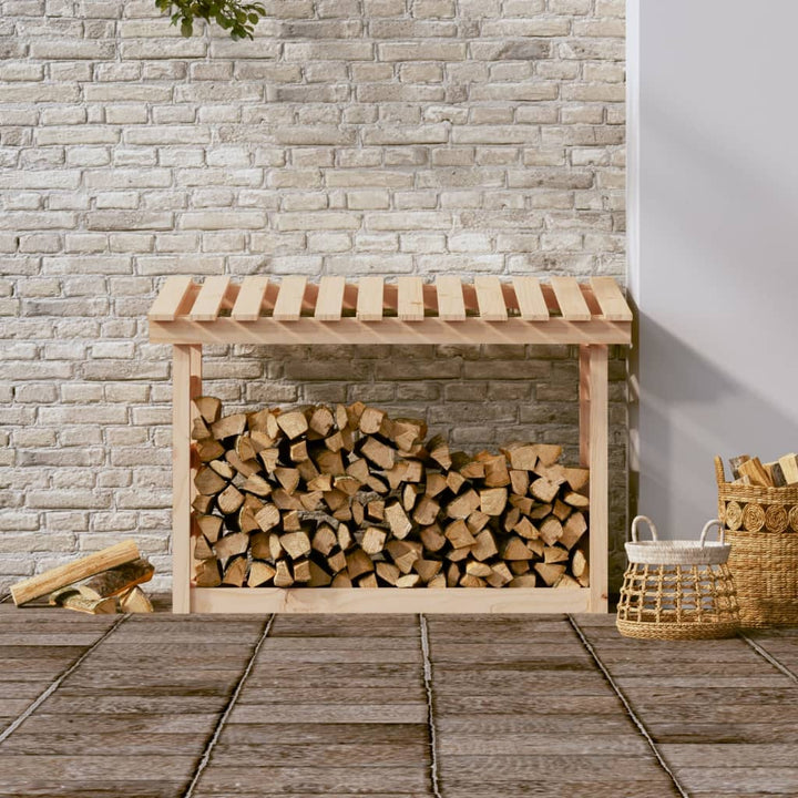 Rastel Pentru Lemne De Foc, 108X64,5X78 Cm, Lemn Masiv Pin