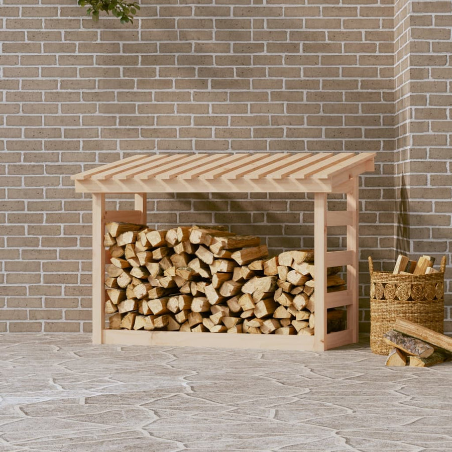 Rastel Pentru Lemne De Foc, 108X64,5X78 Cm, Lemn Masiv Pin