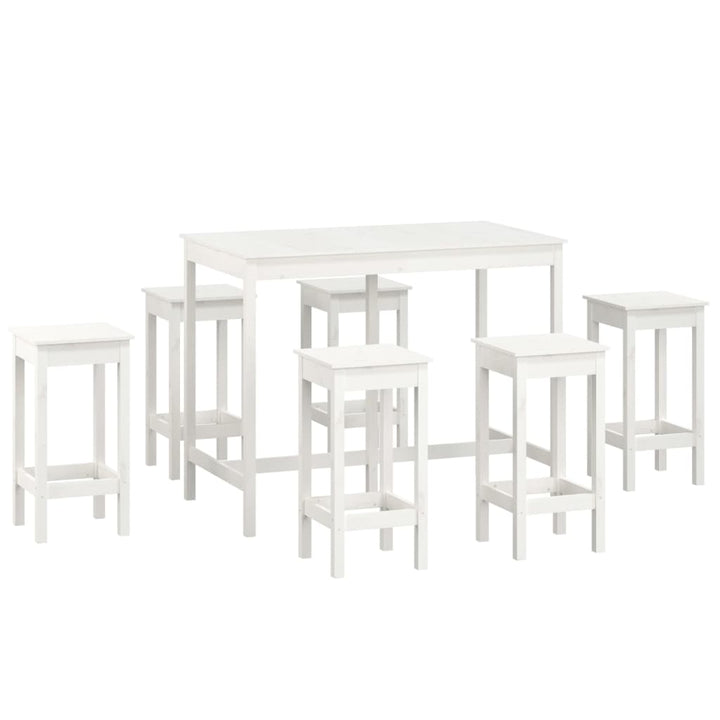 Set Mobilier De Bar, 7 Piese, , Lemn Masiv De Pin