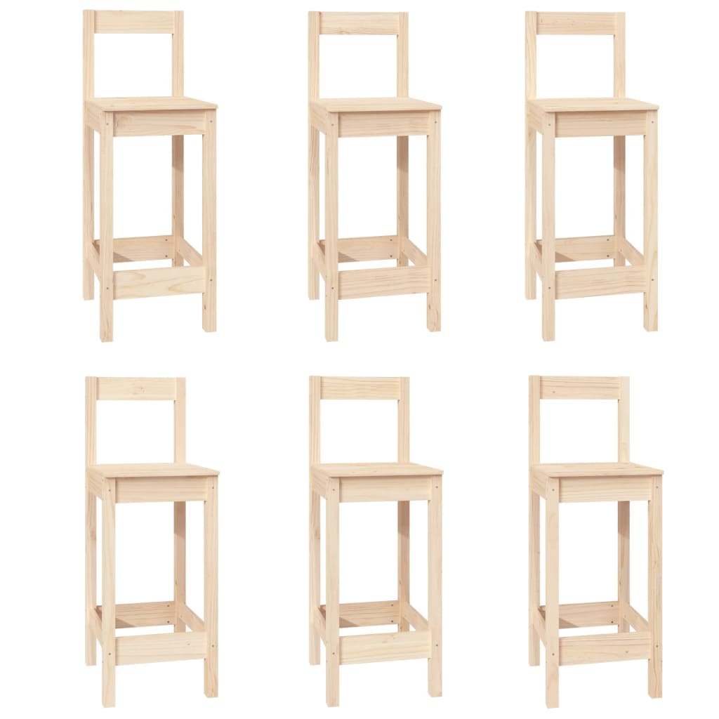 Set Mobilier De Bar, 7 Piese, Lemn Masiv De Pin