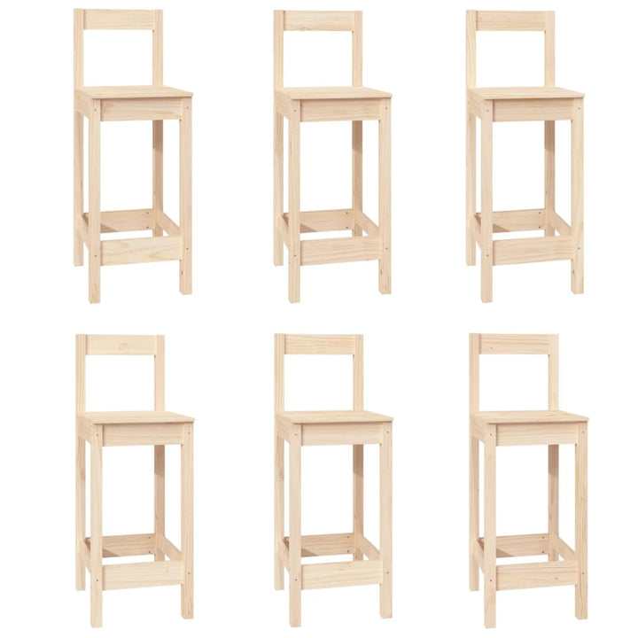 Set Mobilier De Bar, 7 Piese, Lemn Masiv De Pin