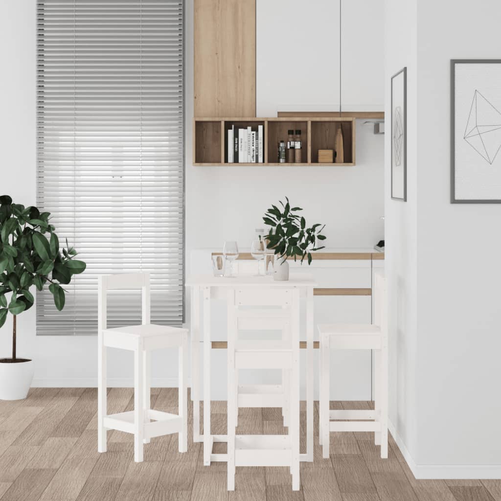 Set Mobilier De Bar, 5 Piese, Lemn Masiv De Pin