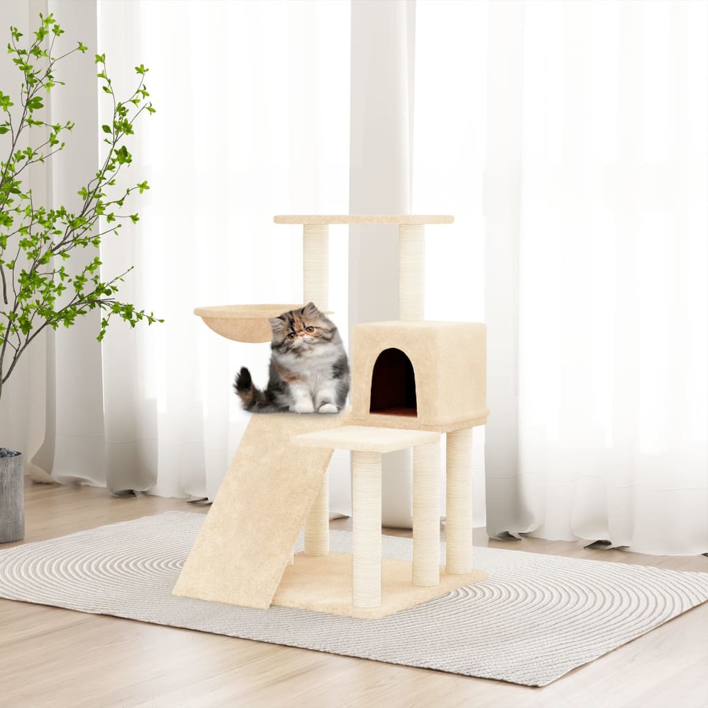 Ansamblu Pisici Cu Stâlpi Din Funie Sisal, , 82 Cm