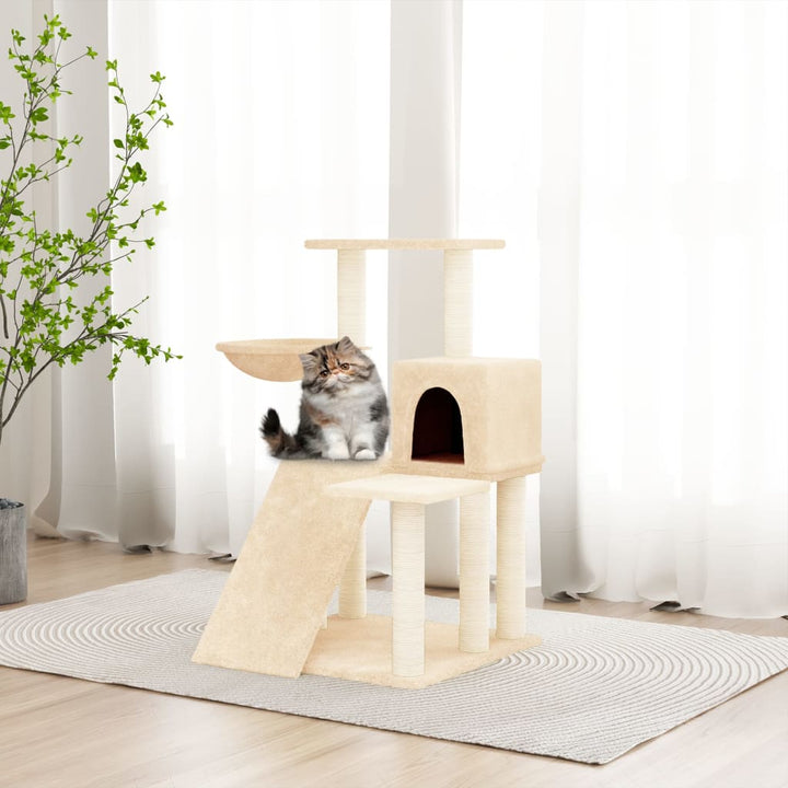 Ansamblu Pisici Cu Stâlpi Din Funie Sisal, , 82 Cm