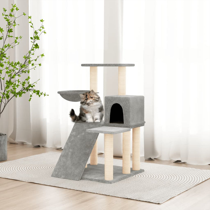 Ansamblu Pisici Cu Stâlpi Din Funie Sisal, , 82 Cm