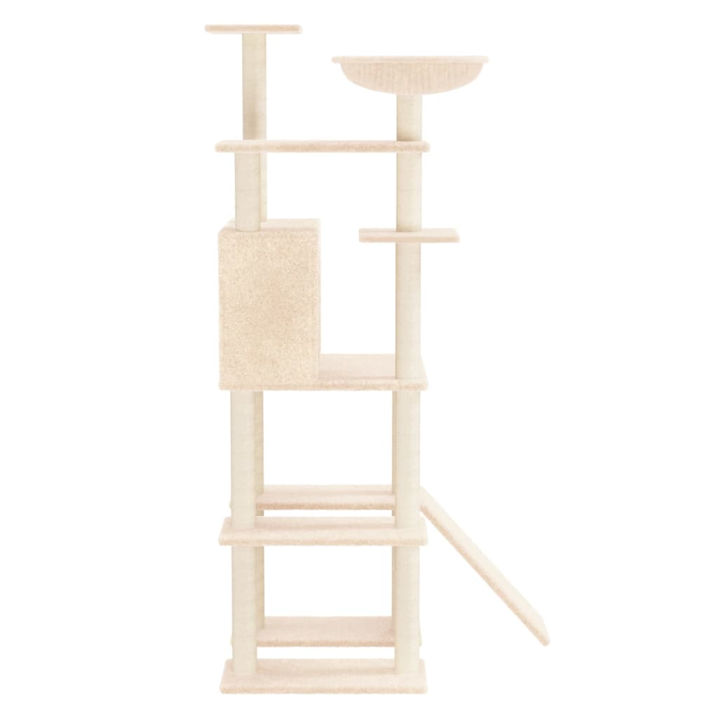 Ansamblu De Pisici Cu Stâlpi Din Funie De Sisal, , 166 Cm