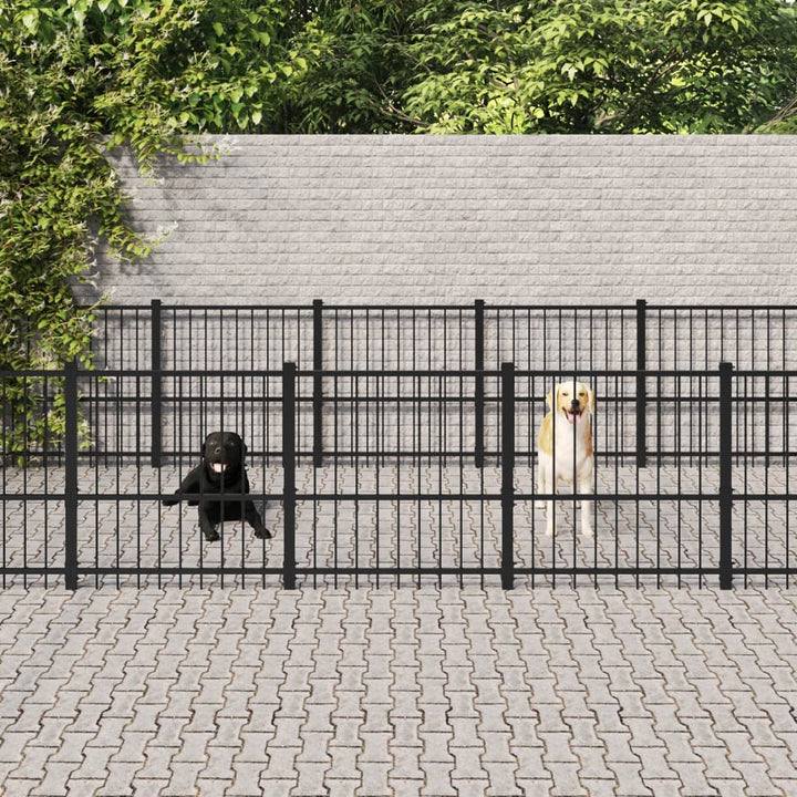Padoc Pentru Câini De Exterior, 14,11 M², Oțel