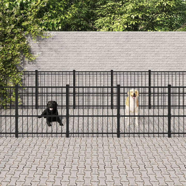Padoc Pentru Câini De Exterior, 14,11 M², Oțel
