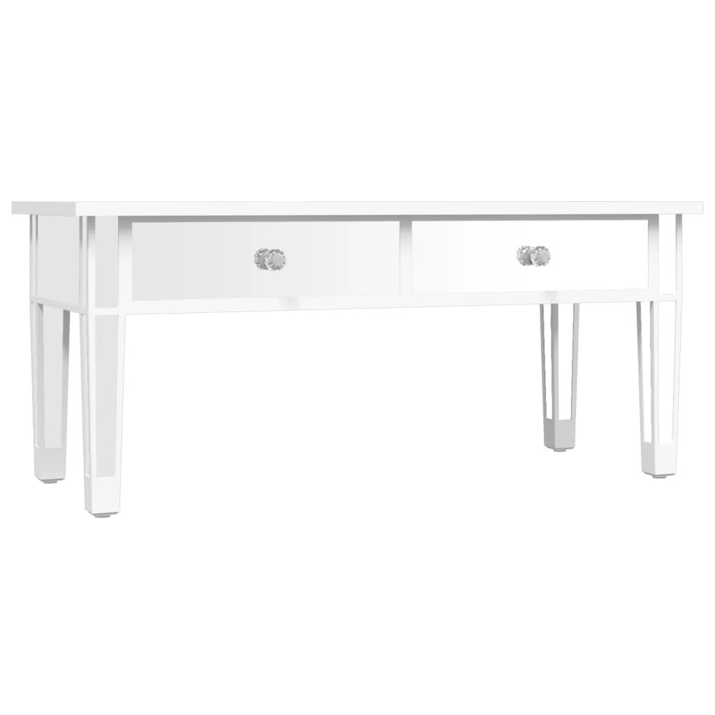 Măsuță De Cafea Cu Oglindă 106X45X45 Cm Lemn Compozit Și Sticlă
