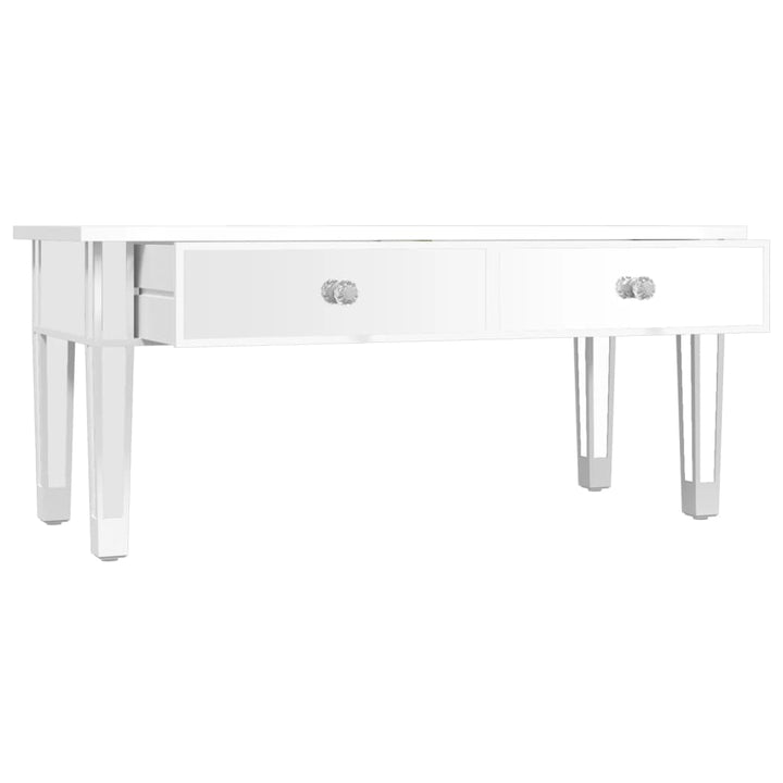 Măsuță De Cafea Cu Oglindă 106X45X45 Cm Lemn Compozit Și Sticlă