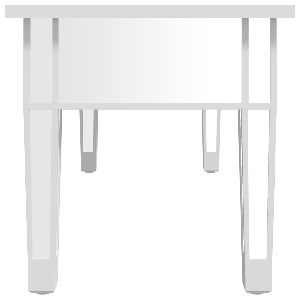 Măsuță De Cafea Cu Oglindă 106X45X45 Cm Lemn Compozit Și Sticlă