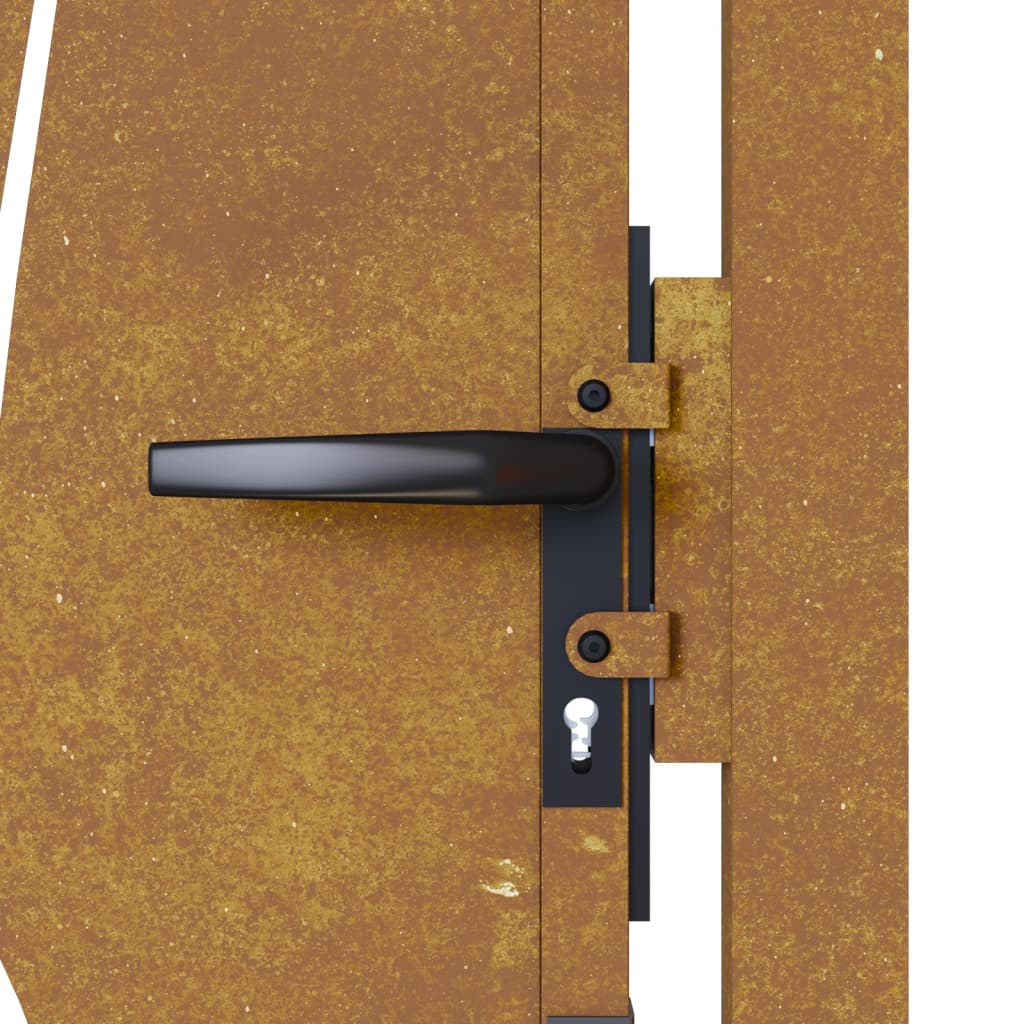 Poartă Pentru Grădină, , Oțel Corten, Model Iarbă