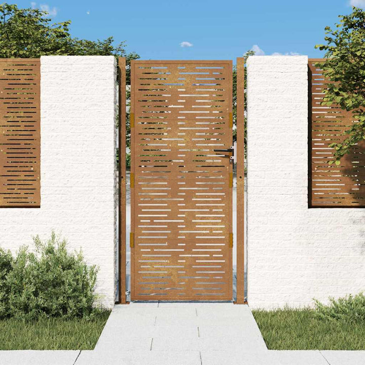 Poartă Pentru Grădină, , Oțel Corten, Dreptunghiuri