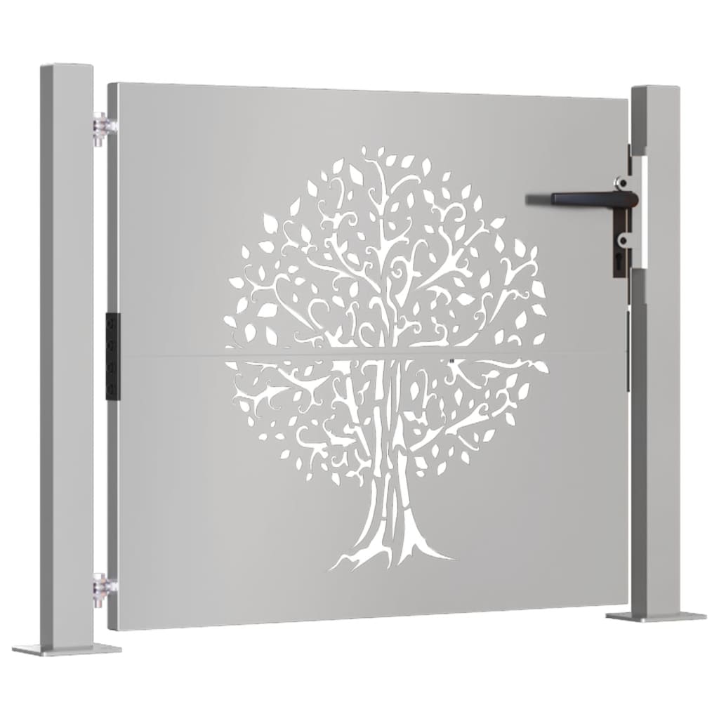 Poartă Pentru Grădină, , Oțel Corten, Model Copac