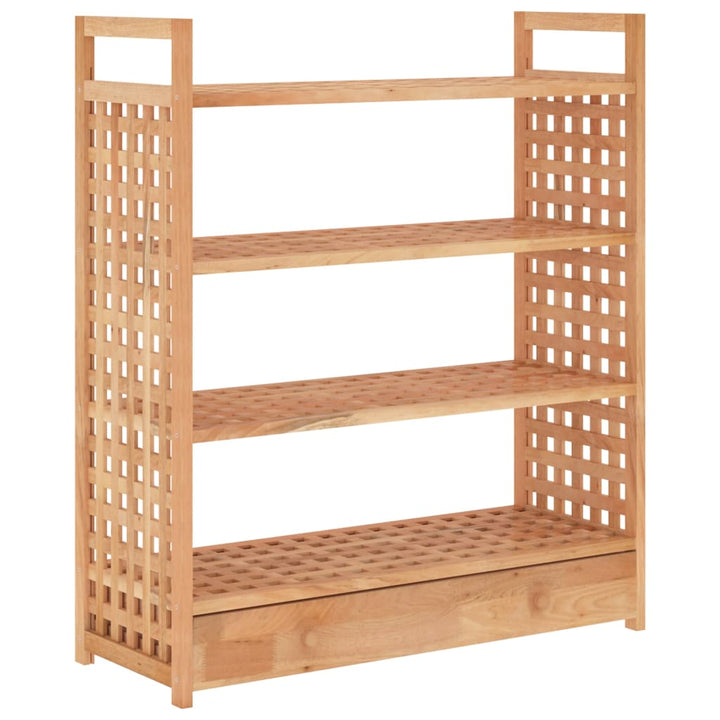 Suport De Pantofi Cu Sertar, 70X27X81 Cm, Lemn Masiv De Nuc