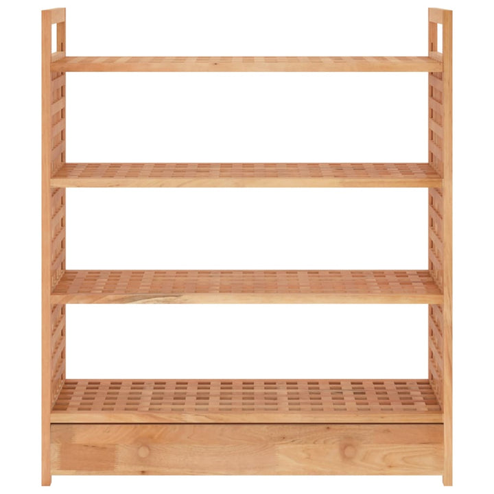 Suport De Pantofi Cu Sertar, 70X27X81 Cm, Lemn Masiv De Nuc