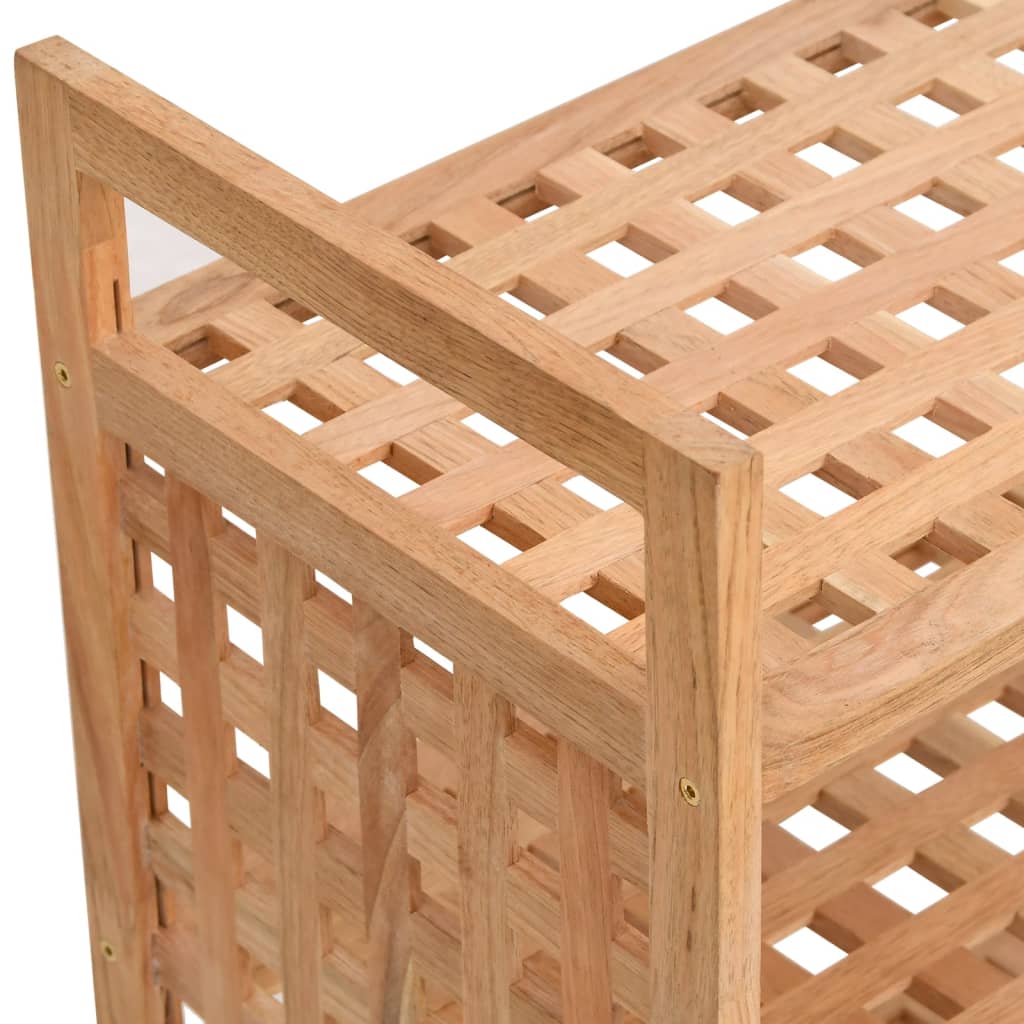 Suport De Pantofi Cu Sertar, 70X27X81 Cm, Lemn Masiv De Nuc