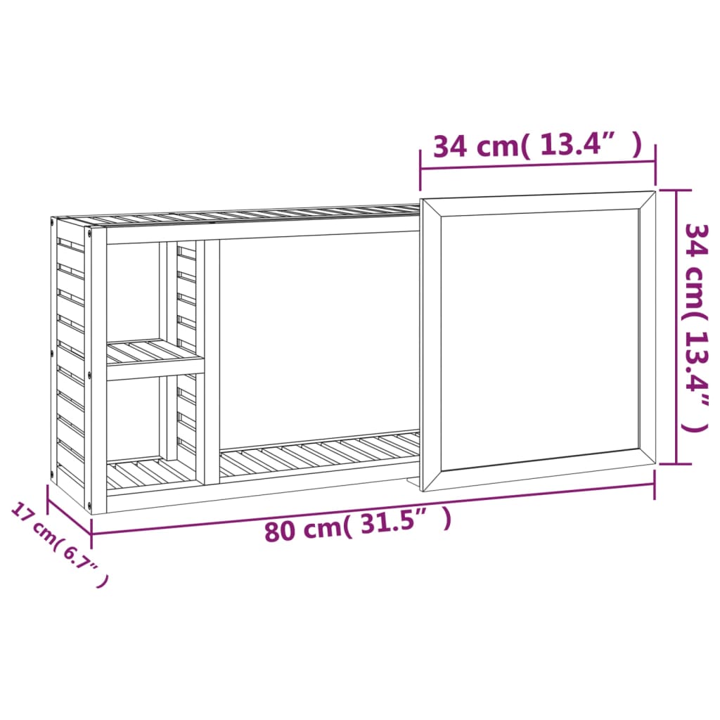 Dulap Cu Oglindă, 80X17X34 Cm, Lemn Masiv De Nuc