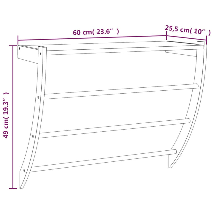 Suport De Prosoape, 60X25,5X49 Cm, Lemn Masiv De Nuc