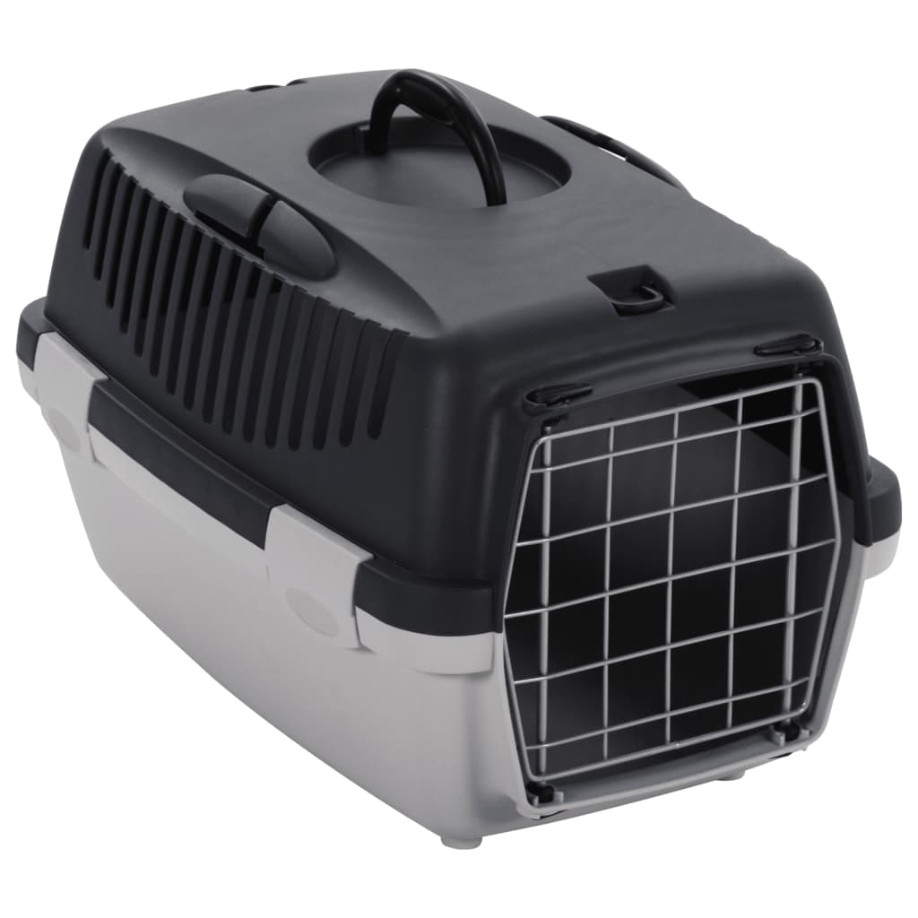 Cutie De Transport Animale, Gri Și Negru, , Pp