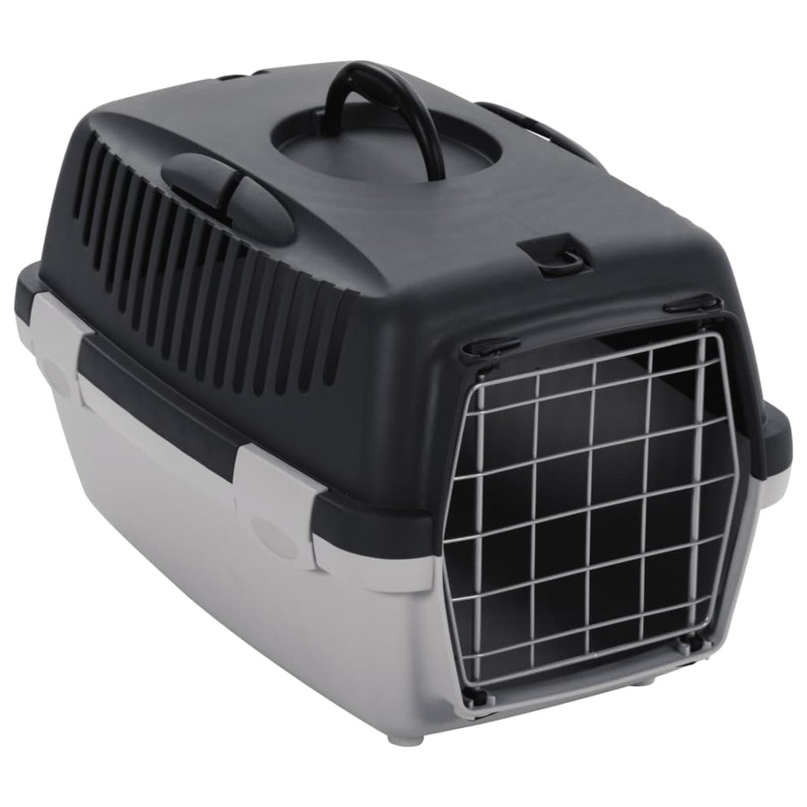 Cutie De Transport Animale, Gri Și Negru, , Pp