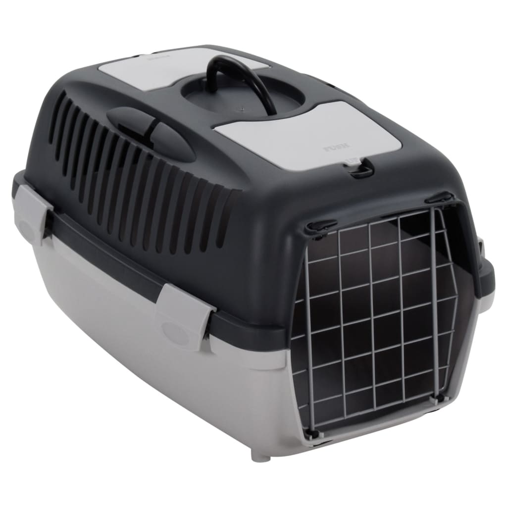 Cutie De Transport Animale, Gri Și Negru, , Pp