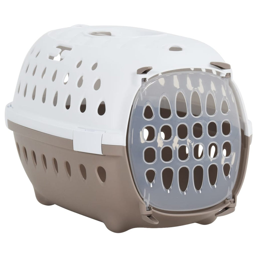 Cutie De Transport Animale Alb Și Maro 50X34,5X32 Cm Pp