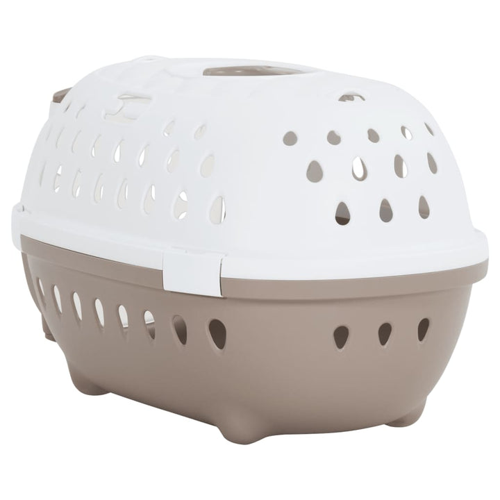 Cutie De Transport Animale Alb Și Maro 50X34,5X32 Cm Pp