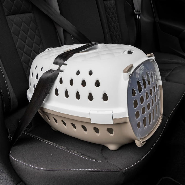 Cutie De Transport Animale Alb Și Maro 50X34,5X32 Cm Pp
