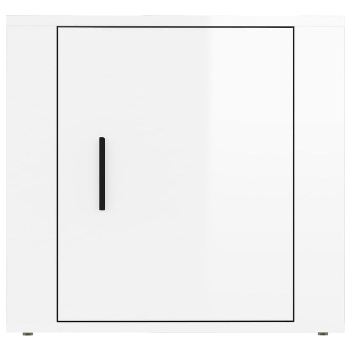 Noptiere, 2 Buc., Alb Extralucios, 50X39X47 Cm