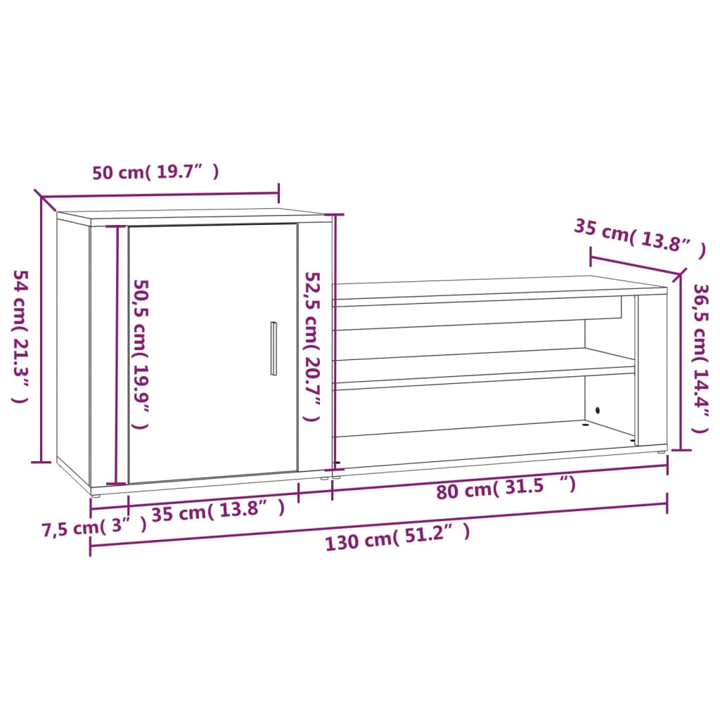 Pantofar, , 130X35X54 Cm, Lemn Prelucrat