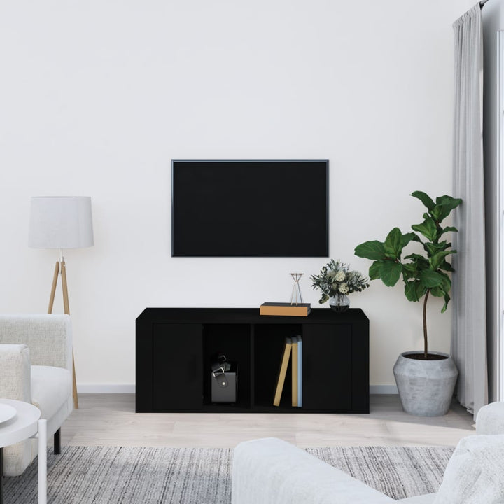 Comodă Tv, Alb Extralucios, 100X35X40 Cm, Lemn Prelucrat