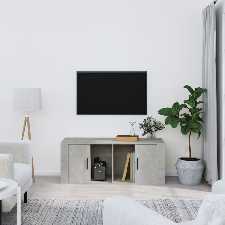 Comodă Tv, Alb Extralucios, 100X35X40 Cm, Lemn Prelucrat