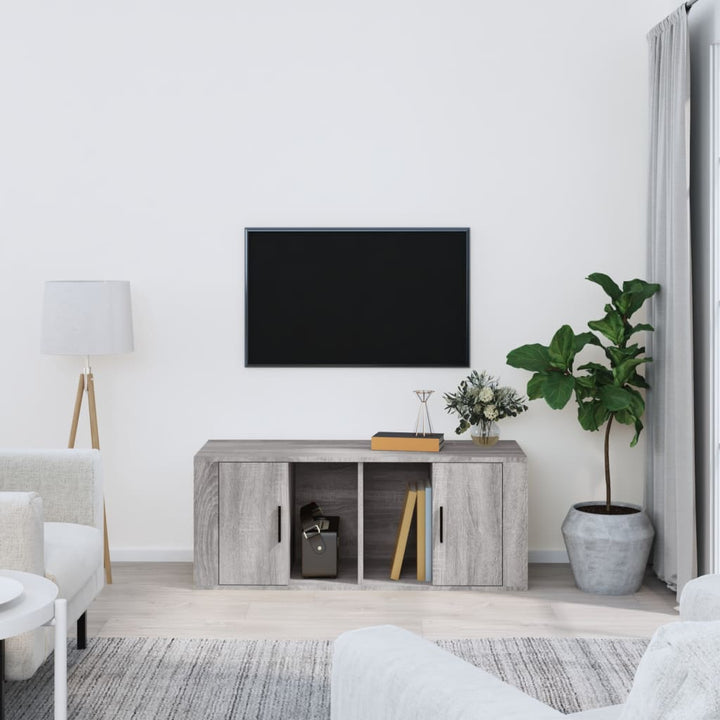 Comodă Tv, Alb Extralucios, 100X35X40 Cm, Lemn Prelucrat