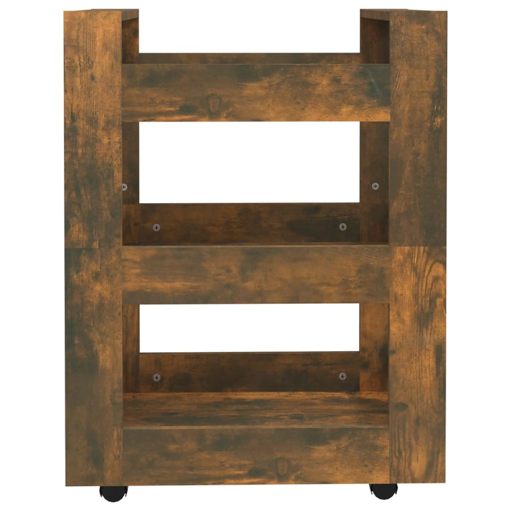Cărucior De Bucătărie Stejar Fumuriu 60X45X80 Cm Lemn Prelucrat