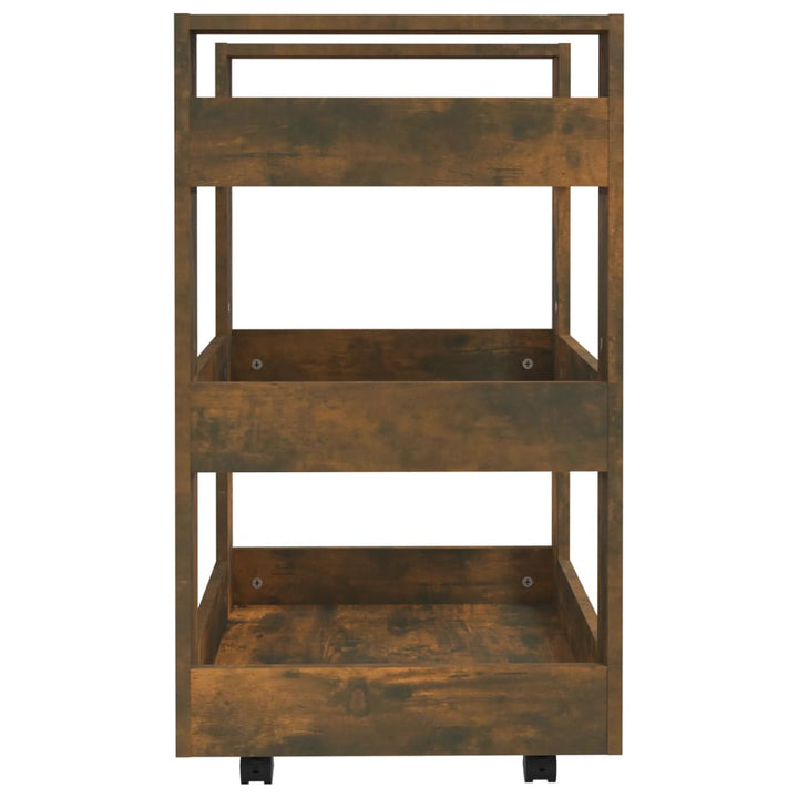 Cărucior De Bucătărie Stejar Fumuriu 60X45X80 Cm Lemn Prelucrat
