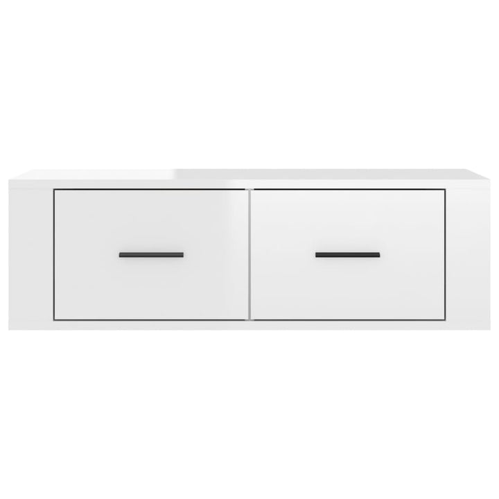 Dulap Tv Suspendat, Alb Extralucios, 80X36X25 Cm, Lemn Compozit