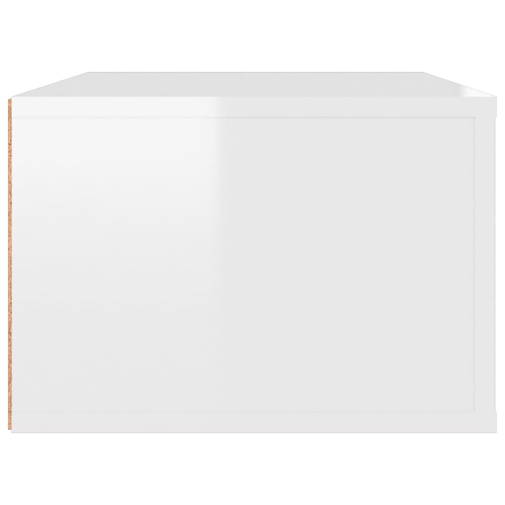 Dulap Tv Suspendat, Alb Extralucios, 80X36X25 Cm, Lemn Compozit