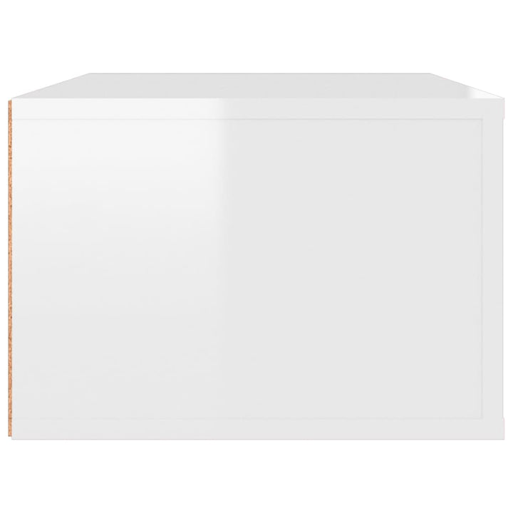 Dulap Tv Suspendat, Alb Extralucios, 80X36X25 Cm, Lemn Compozit