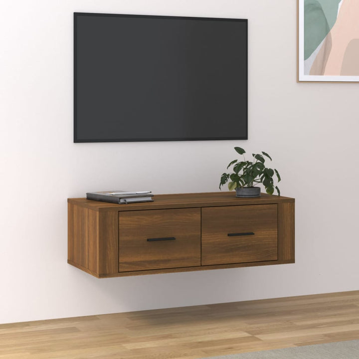 Dulap Tv Suspendat, Alb Extralucios, 80X36X25 Cm, Lemn Compozit