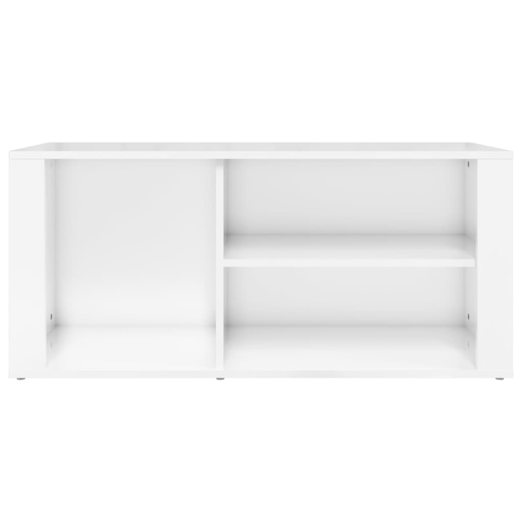 Pantofar, Alb Extralucios, 100X35X45 Cm, Lemn Compozit