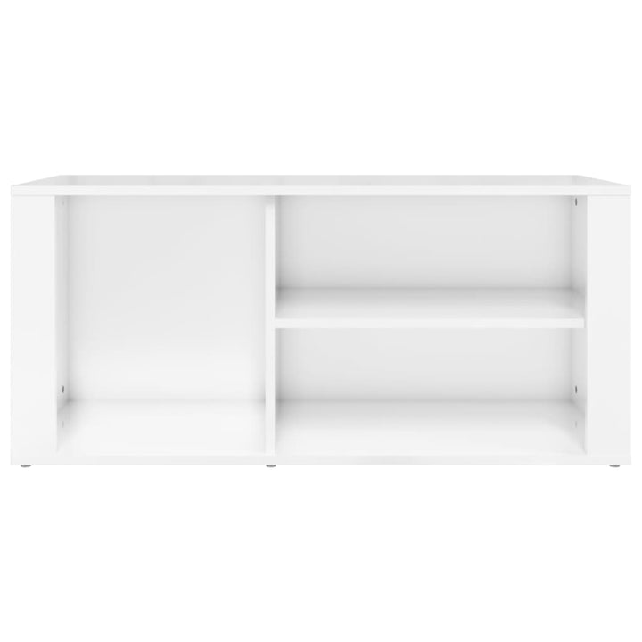 Pantofar, Alb Extralucios, 100X35X45 Cm, Lemn Compozit