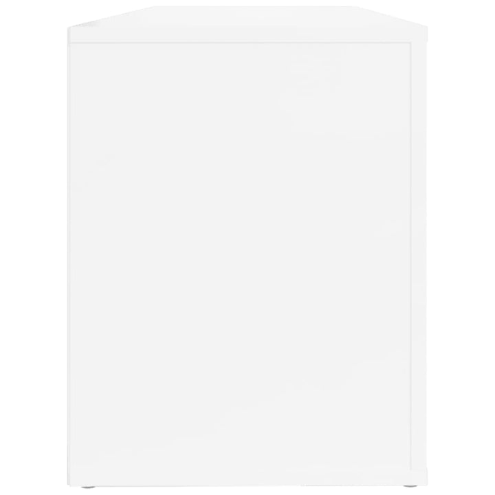 Pantofar, Alb Extralucios, 100X35X45 Cm, Lemn Compozit